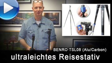 Video: ultraleichtes Komplett-Reisestativ Benro TSL08