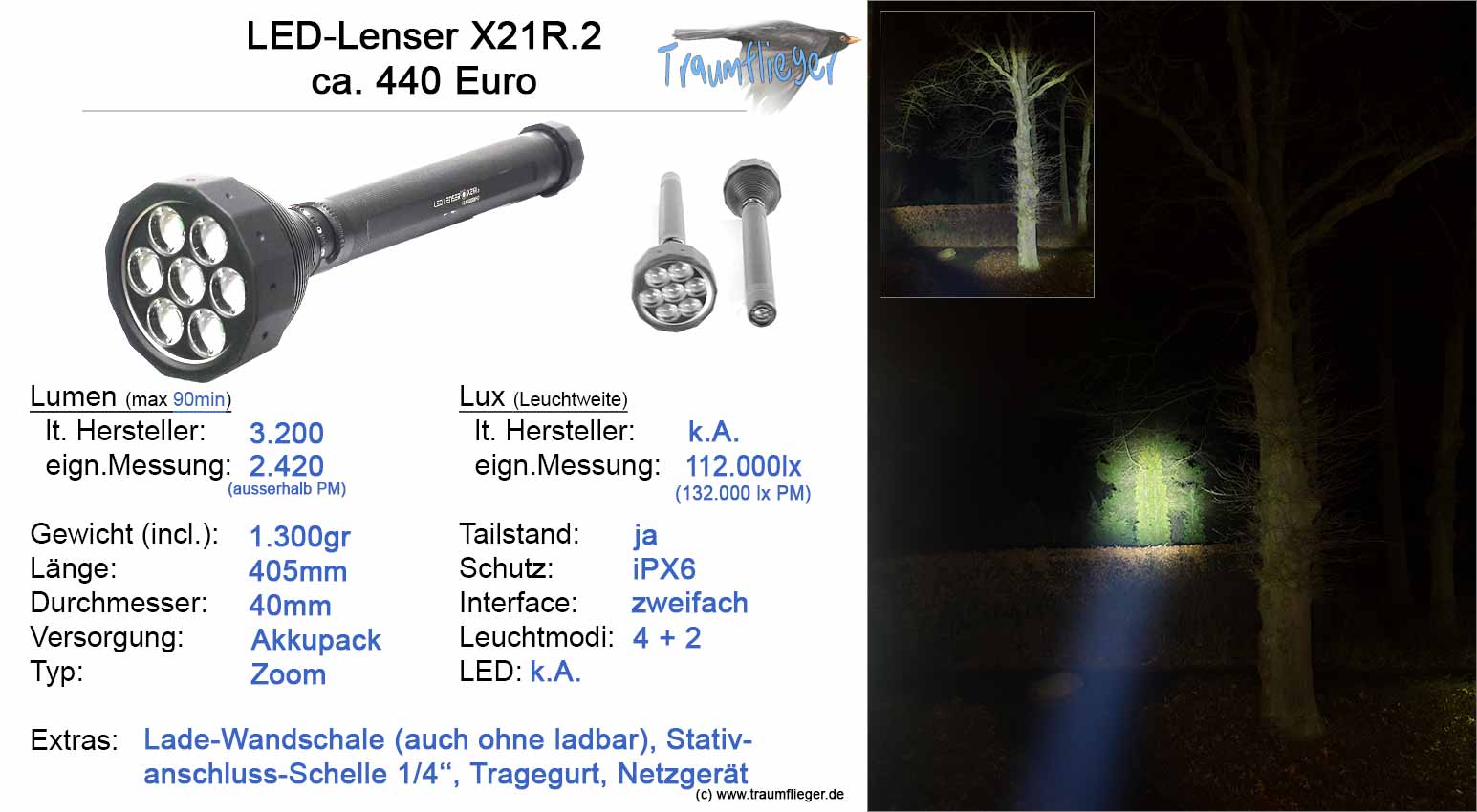 neue Power LED-Taschenlampen im Test, Teil 3 - Traumflieger.de