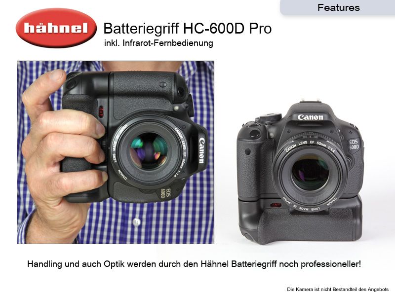 Battery Grip Hähnel HC-700D Pro für Canon EOS 550D, 600D, 650D, 700D -  Traumflieger